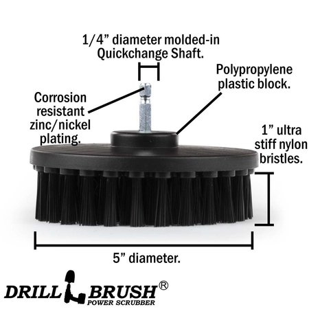 Drillbrush BBQ Accessories - Grill Accessories - Grill Brush - Rust Remover 5in-S-K-QC-DB